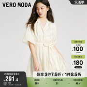 Vero Moda奥莱连衣裙子夏季时尚优雅灯笼袖A字收腰仙女气质