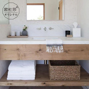 轻奢现代简约岩板浴室柜组合套装落地式卫生间北欧洗脸手漱台定制