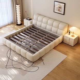 家用床2024主卧床现代简约真皮床1.5米双人床1.8米婚床皮艺