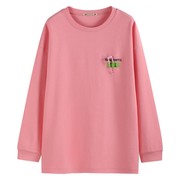MJ商场同款长袖T恤女2024年春装小众设计感字母刺绣棉质上衣