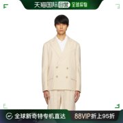 香港直邮潮奢commas男士，灰白色双排扣西装外套