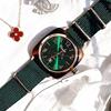 女蒂米妮绿色表表带日历英伦士手表同款潮流个性帆布
