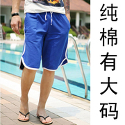 *夏季  纯棉弹力宽松版薄款/加肥大码/男式休闲运动沙滩短裤