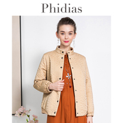 phidias棉衣外套女短款潮，2023冬季商场同款百搭气质纯色棉服