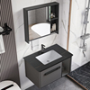 现代简约玻璃柜太空铝一体，陶瓷洗手池浴室柜卫生间，洗脸盆组合洗漱