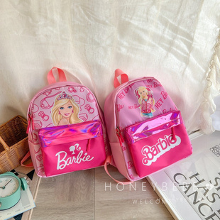 韩国ins儿童背包卡通女孩芭比公主，双肩包可爱(包可爱)出游幼儿园宝宝书包