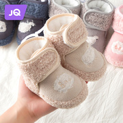 麒婧冬季宝宝保暖软底棉鞋，秋12个月男女，童袜鞋新生婴儿鞋子步前鞋