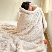 塔肤绒毛毯办公室披肩午睡毯冬季加厚珊瑚绒小毯子，床上用沙发盖毯
