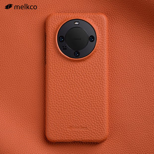melkco适用华为mate60pro手机壳，mate50真皮防摔保护套huaweimate60pro+皮质，高级感男女壳简约防滑皮套