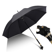 创意个性雨伞长柄男女防晒黑胶晴雨两用日系动物头黑色定制直