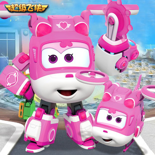 奥迪双钻超级飞侠小爱变形玩具，粉色愿望能量球儿童机器人小艾女孩