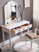 化妆台美式卧室小户型一体收纳柜白色梳妆台简约轻奢化妆桌实木
