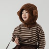儿童帽子围脖一体秋冬季男童毛线帽女童护耳帽套头男宝宝保暖韩版