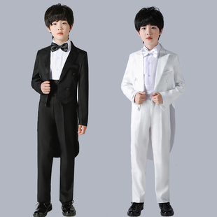 儿童燕尾服演出服男童礼服套装，小花童王子婚礼模特钢琴比赛主持人