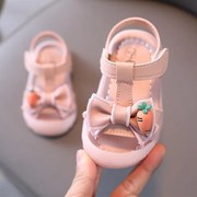 女宝宝凉鞋子1-3岁2夏季防滑软底婴儿学步鞋6-12个V月小童小公主