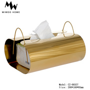 时尚不锈钢电镀抽纸盒亚克力纸巾盒高端酒店客餐厅家用皮革纸巾盒