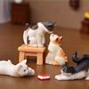 仿真小猫桌面小摆件创意微景观树脂工艺品儿童卡通可爱小猫咪动物