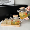 中式玻璃水果泡茶壶套装大容量，家用耐热煮茶器凉水壶茶具花茶杯子