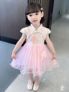 公主裙女童纱裙夏季2023洋气时髦儿童旗袍连衣裙两岁宝宝夏装