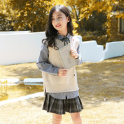韩版女童套装秋季2021儿童衬衫女大童学院风套装韩货童装女
