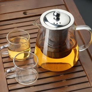 高硼硅玻璃茶壶304不锈钢内胆，家用泡茶壶，单壶耐热耐高温茶具套装
