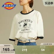 Dickies 春夏工装男女情侣美式撞色领口圆领短袖T恤宽松内搭