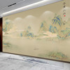 中式定制壁画国画千里江山，书房背景墙客厅电视，沙发剧本杀壁纸墙纸