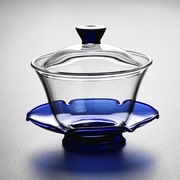日式玻璃三才盖碗茶杯，单个家用高端泡，茶碗带盖大号不烫手耐高温