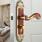 室内门锁卧室房门锁具室内田园红玉木门锁，子简约欧式现代奢华