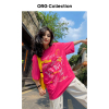 ORG Collection美式涂鸦甜美印花短袖t恤女夏季手绘卡通宽松半袖