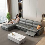 意式2023真皮多功能沙发床组合电动大小户型客厅现代简约豪华