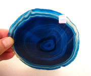 3291天然玛瑙石切片玉髓调瓷板11.5公分茶杯垫装饰框画壶承展示托