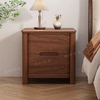 胡桃木床头柜全实木现代中式窄小储物加锁卧室床边柜小型整装