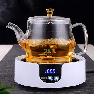 台湾76网红黑茶煮茶器蒸茶养生壶玻璃壶茶炉茶具家用烧水壶电陶炉