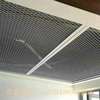 定制办公室环保吊顶铝网格网孔，菱形网板天花，大小孔u拉网铝合金材