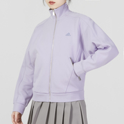 Adidas阿迪达斯春春季女子运动服训练休闲夹克紫色外套IK3466