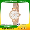 日本直邮J AXIS日韩腕表女士合金细表带腕表手表玫瑰金粉金色
