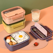 不锈钢保温饭盒女上班族分格，儿童小学生专用便当，餐盒套装分餐盘子