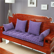 冬季加厚红实木沙发垫坐垫木头沙发新中式三人座防滑飘窗垫订做