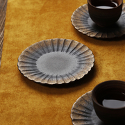 中式粗陶茶杯托陶瓷杯垫茶道配件，家用功夫茶具，茶壶垫盖碗托小碟子
