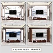 新中式隔断实木花格客厅镂空电视背景墙装饰边框仿古门窗木格栅