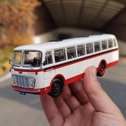 黄河单机bk65240路老北京公交车模164合金，公交巴士模型