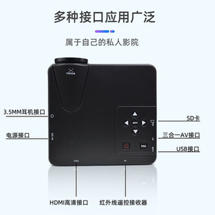 H80迷你家用投影仪微型便携led高清1080P小型投影机