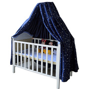 遮光儿童婴儿床帘蚊帐铁制床围BB床摇篮床透气挡空调风布料床幔床