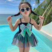 女童泳衣夏季儿童裙式游泳衣洋气公主3岁女孩女宝宝连体可爱2