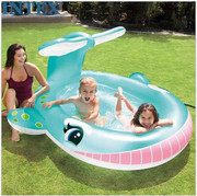 INTEX充气儿童玩具鲸鱼婴儿戏水池家庭游泳池沙池海洋球池喷水池