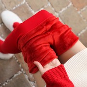 红色打底裤女结婚加绒加厚新娘秋冬季外穿一体裤袜本命年保暖棉裤