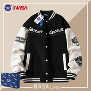 NASA棒球服男款外套男士春秋情侣装秋季男生潮牌美式秋装上衣夹克