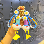 小公仔汽车玩偶娃娃挂件书包钥匙链创意伸缩水手鸭钥匙扣