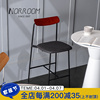 NORROOM工业风靠背吧台椅家用小户型复古高脚椅北欧铁艺酒吧椅子